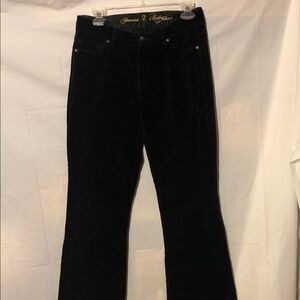 Black Boot Cut Velvet Pants